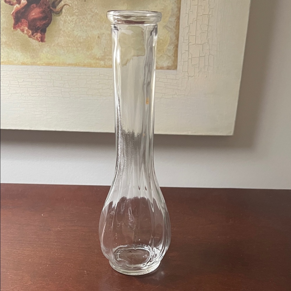 Vintage E.O. Brody Company Ribbed Bud Glass Vase
